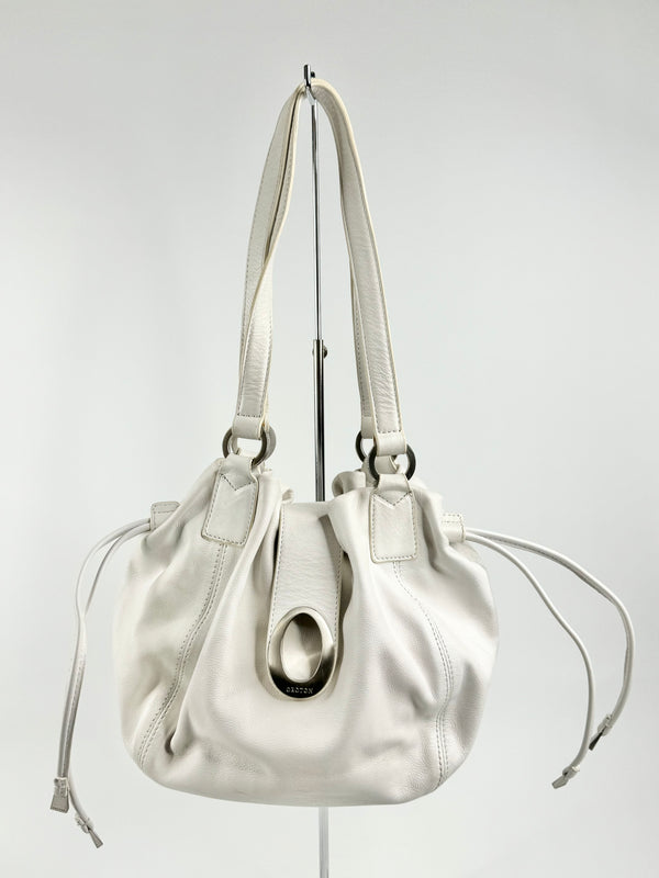 Oroton White Leather Baguette