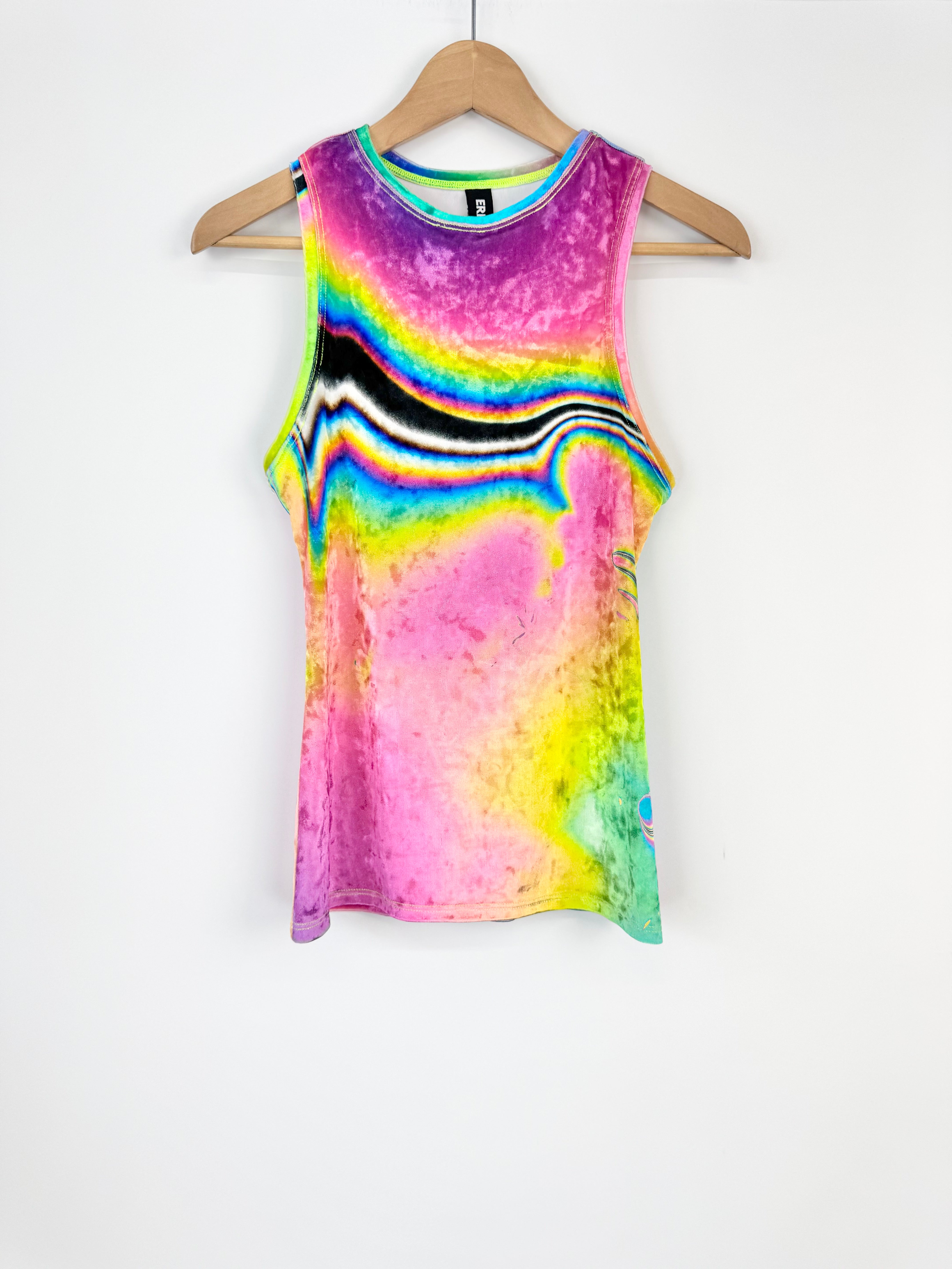 Erik Yvon Rainbow Velvet Tank Top - AU6/8