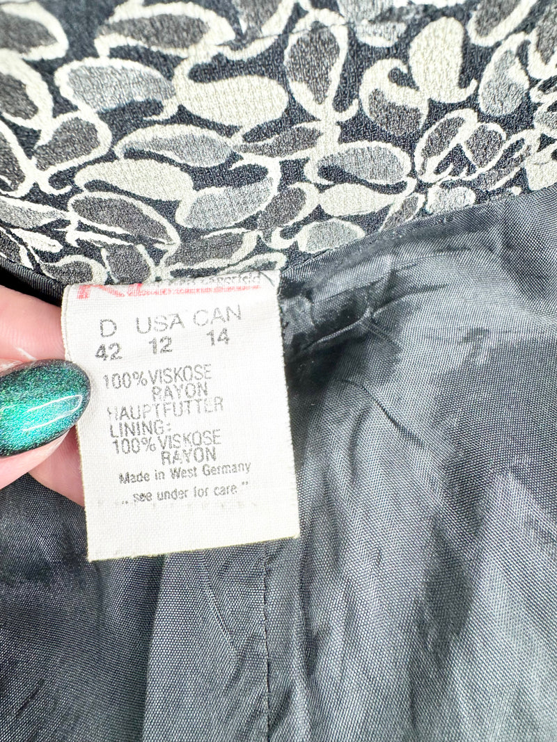 Vintage Karl Lagerfeld Floral Polyester Pleated Skirt - AU10
