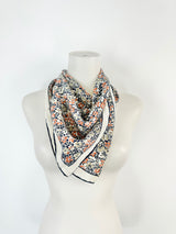 Vintage Jaeger London Microfloral Silk Scarf