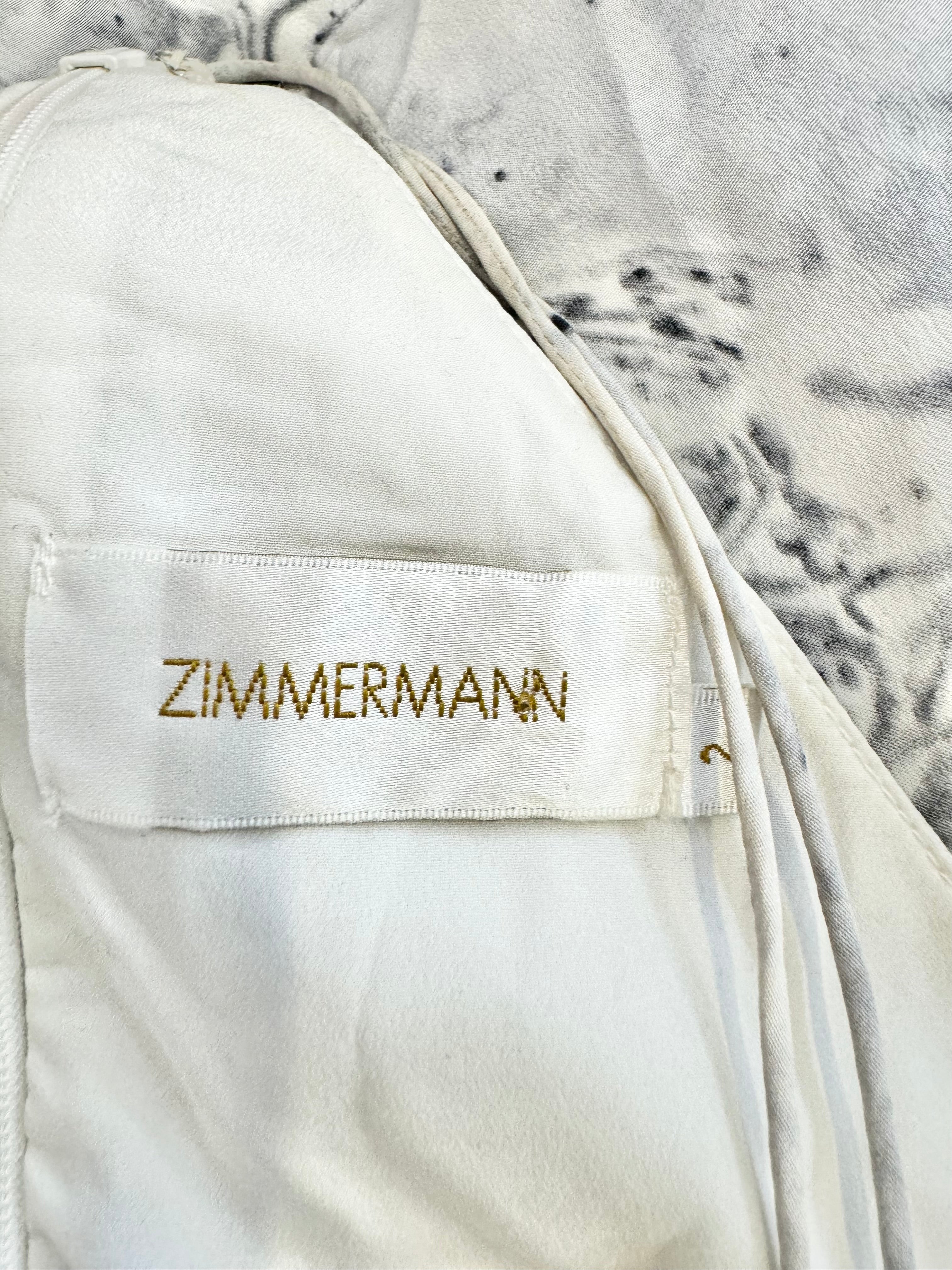 Zimmermann Silk Marble Midi Dress - AU10