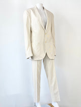 Reporter Beige Striped Two Piece Suit NWT - 50R6