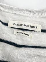 Isabel Marant Étoile White & Black Striped Tank Top - L