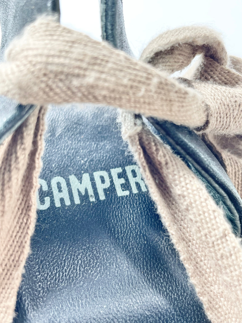 Camper Black Leather Strappy Sandals - EU39
