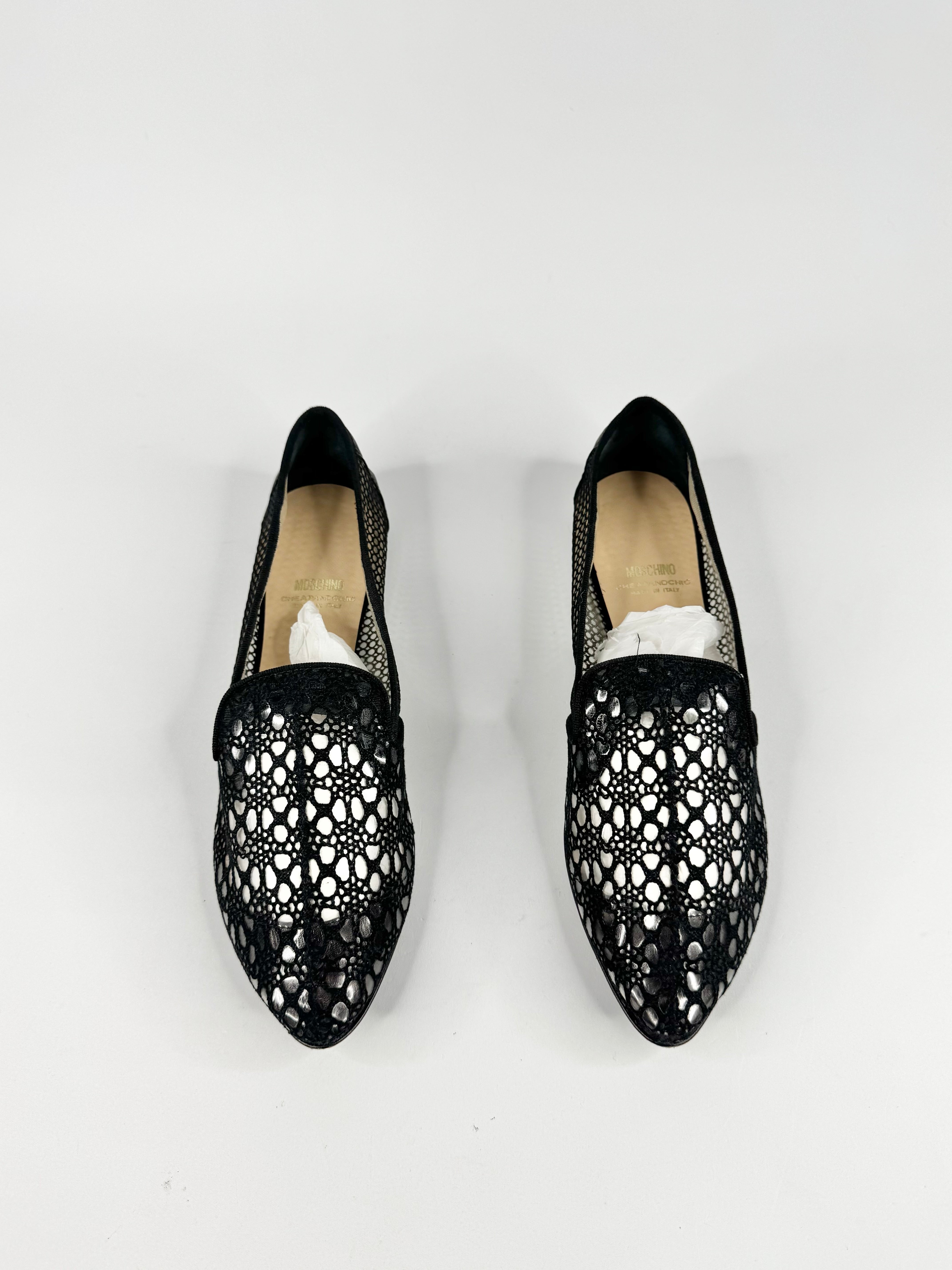 Moschino 'Cheap and Chic' Black Cutout Slipper - EU39