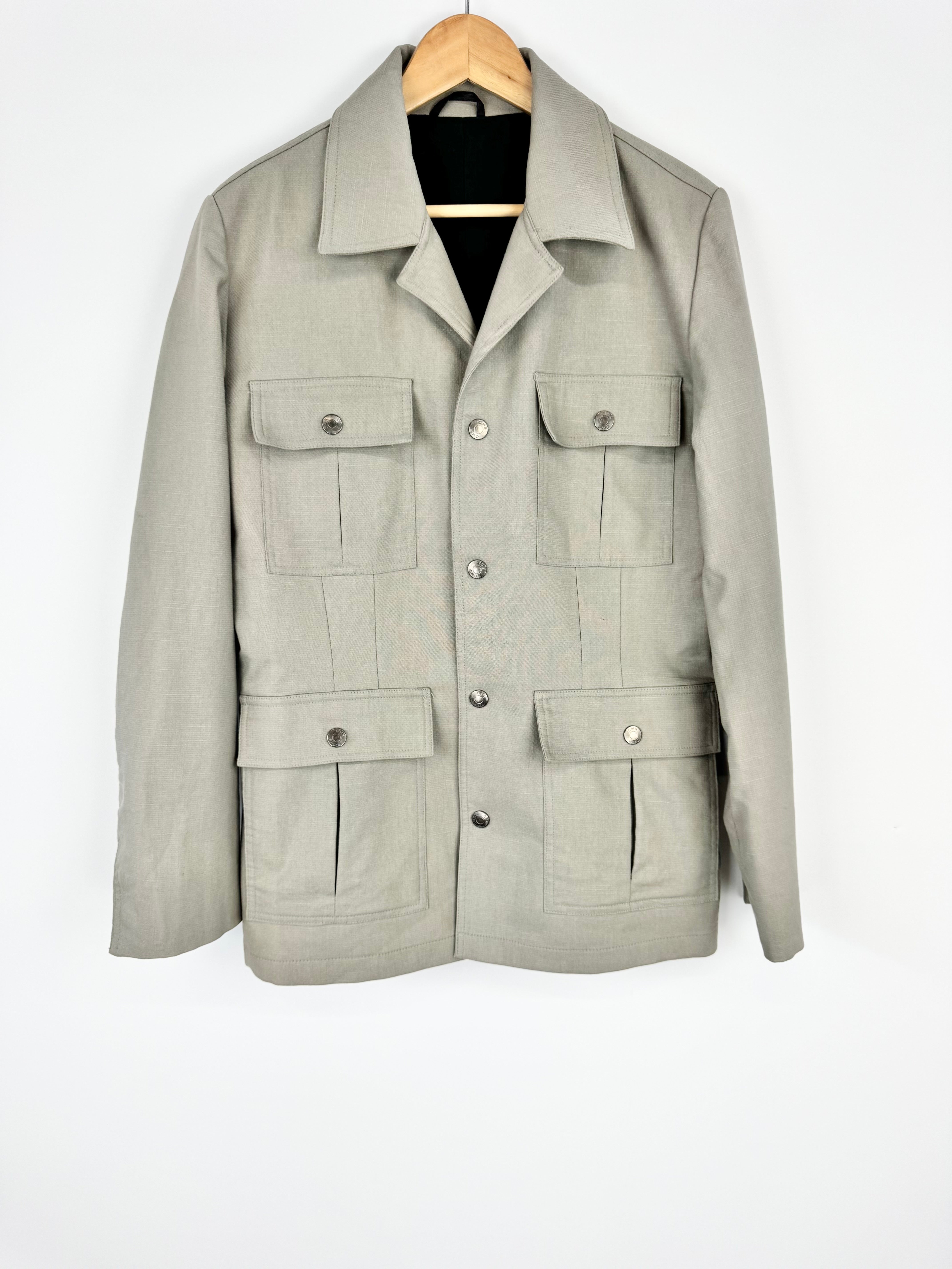 C.M.S Cement Grey Cotton Blend Utility Jacket - S
