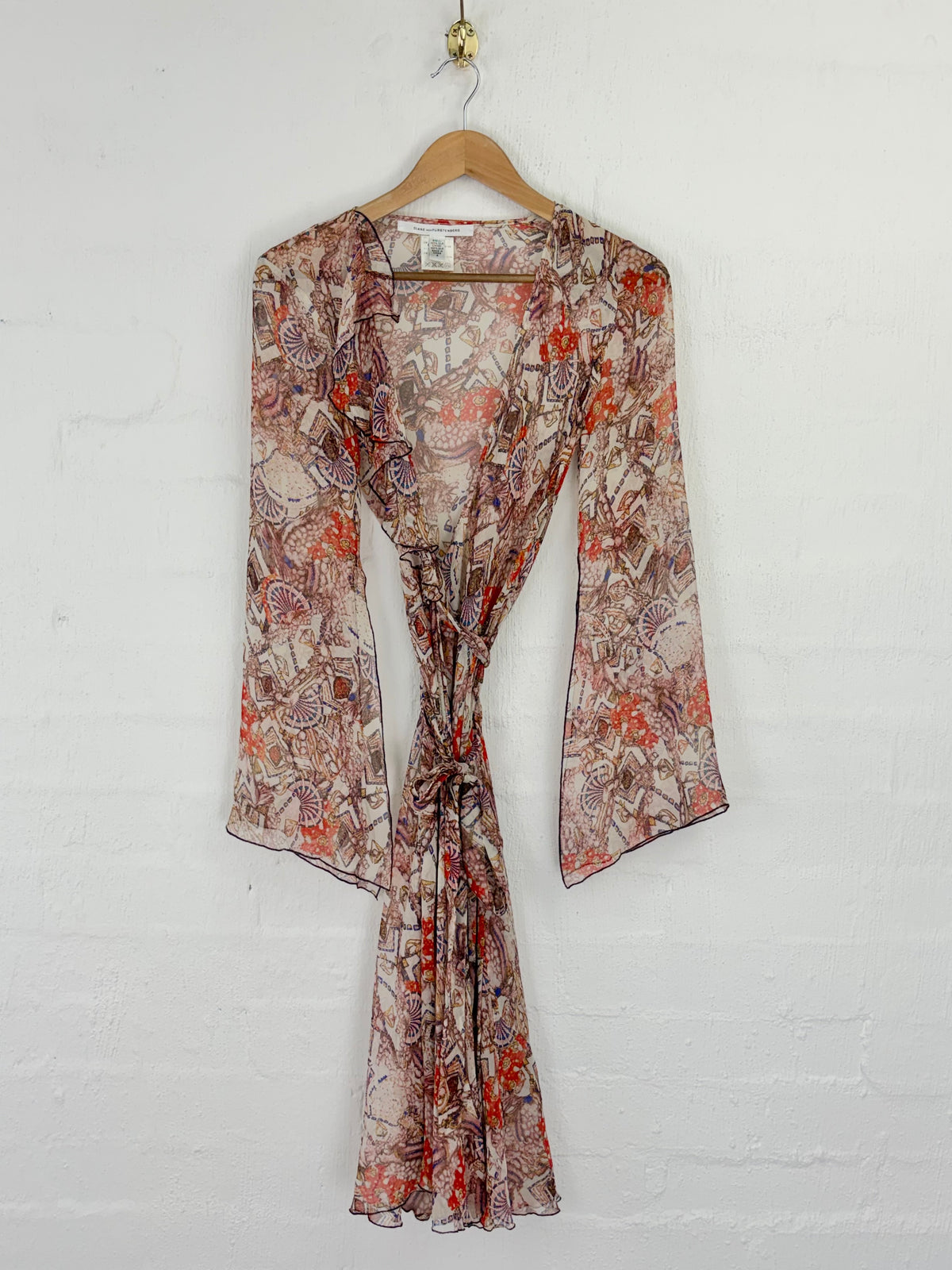 Diane von Fursterburg Sheer Silk 'Yaline' Wrap Dress - AU8/10