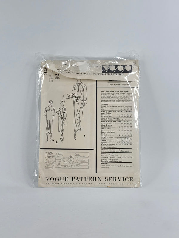 Vogue Couturier Design Rodrigues Dress & Jacket: No. 946 - Size 12