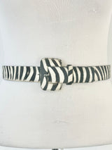 Maryam Nassir Zadeh Black & White Fur Belt - M/L