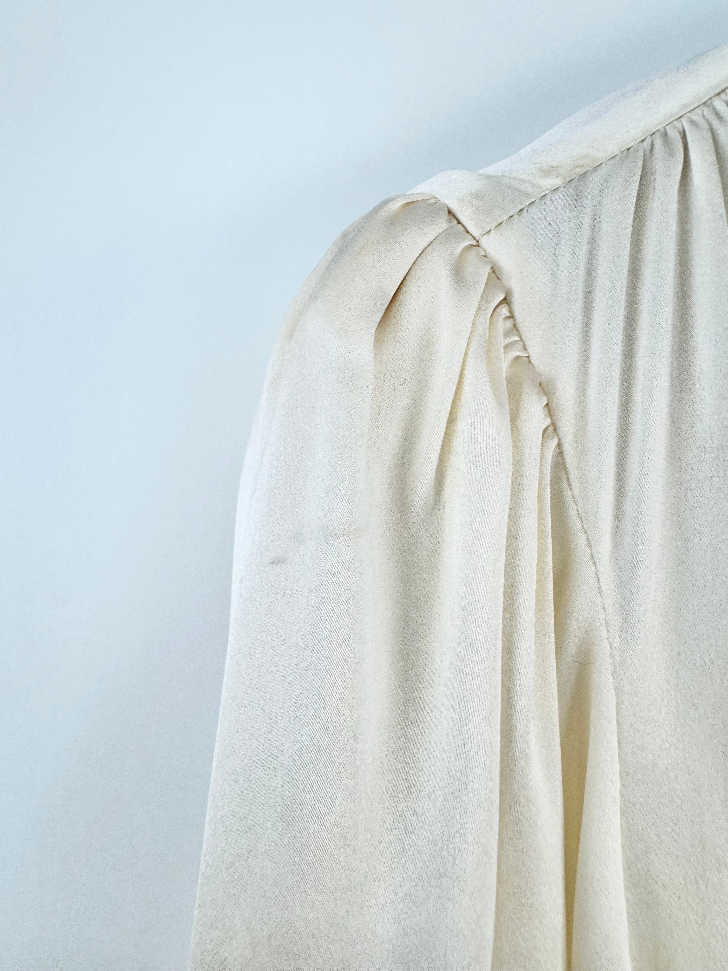 Husk Cream Silk 'Lili' Pussybow Blouse NWT - AU14