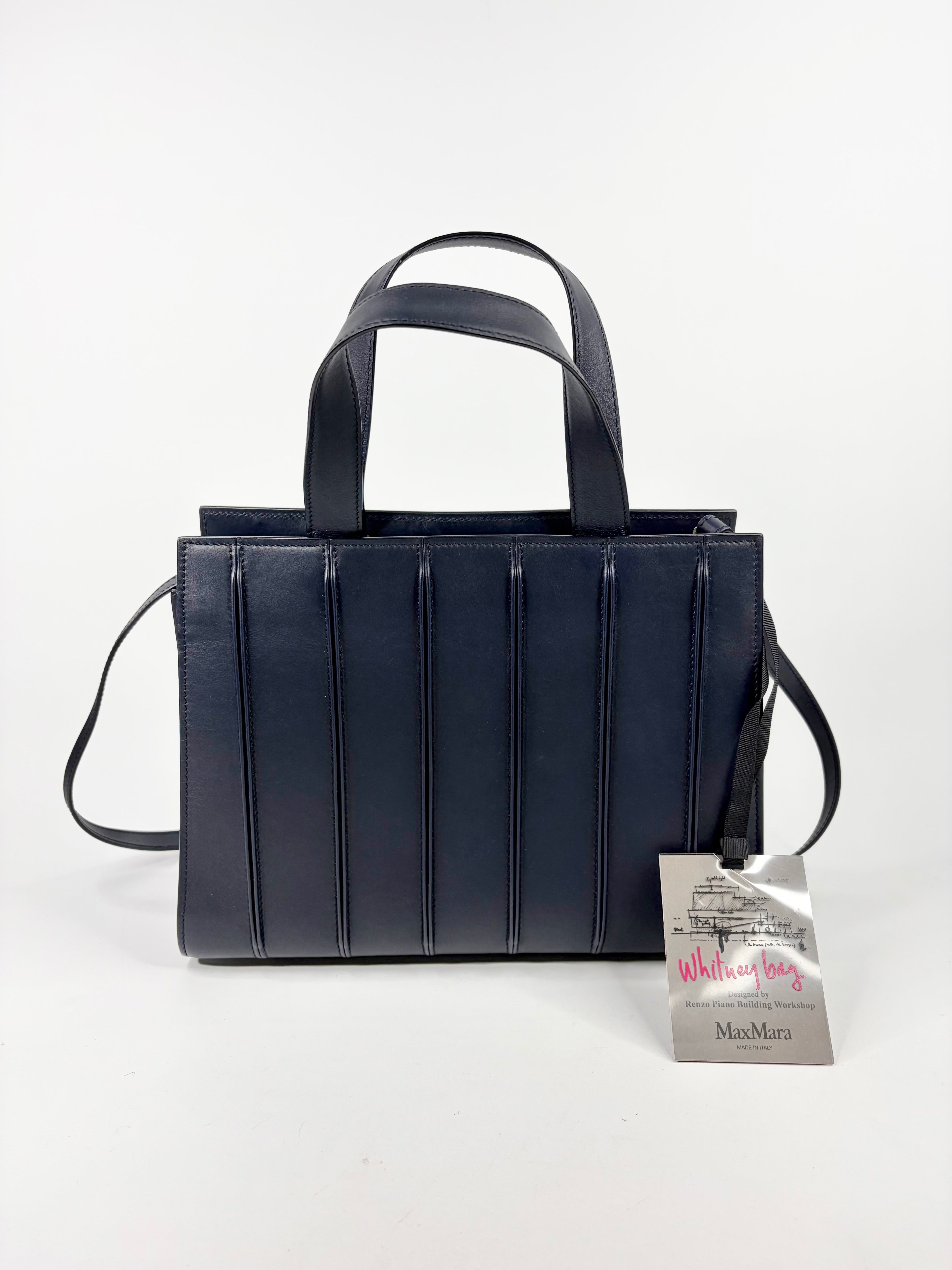 Max Mara Navy Medium 'Whitney' Bag - NWT