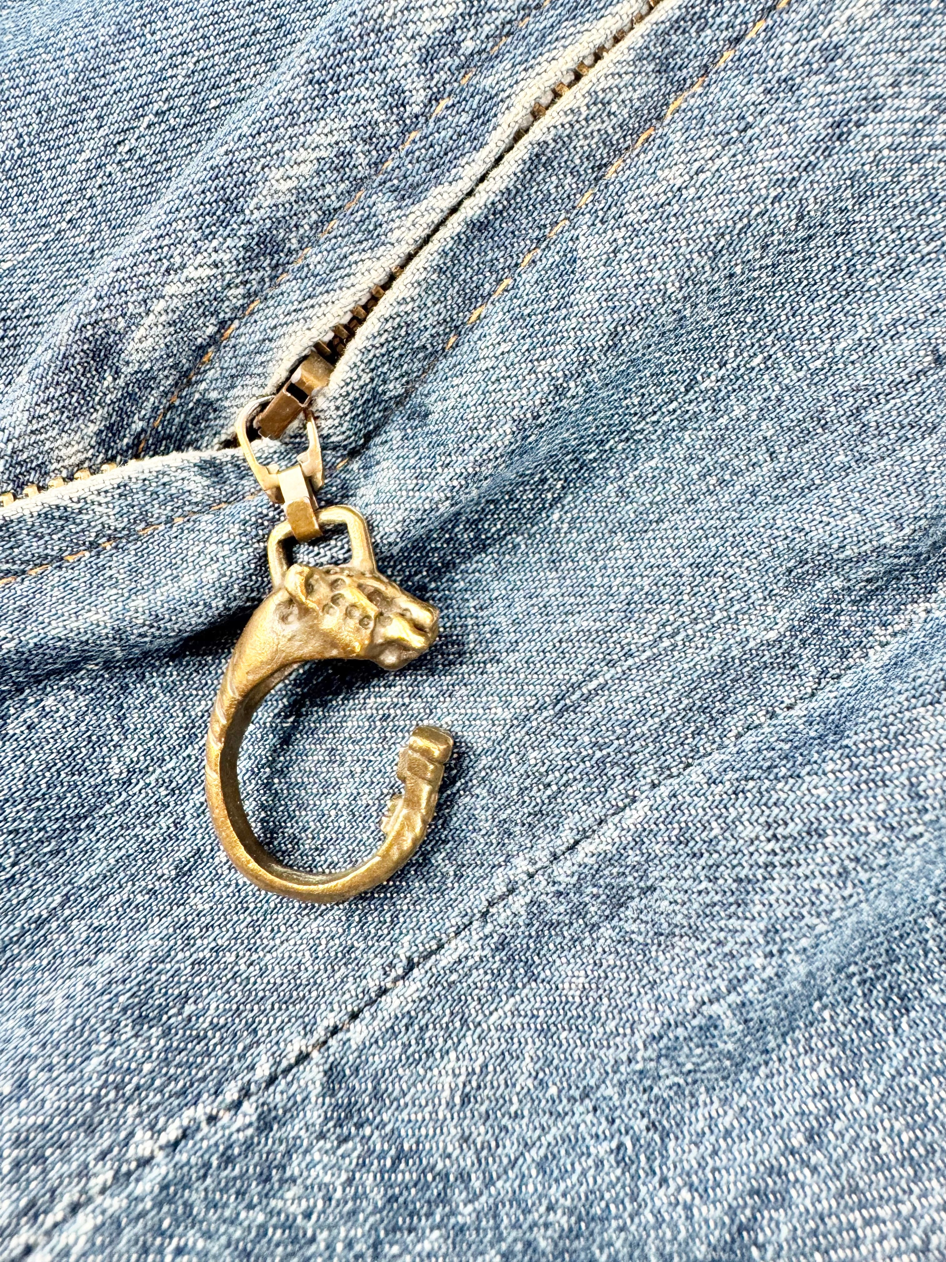 Y2K Just Cavalli Western Style Denim Skirt - AU12