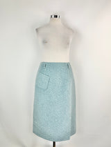 Viceta Wang Misty Blue & Sequin Wool Two Piece Suit - AU12