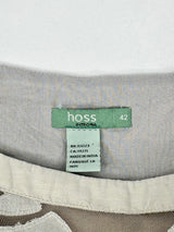 Hoss Intropia Sheer Beige Floral Sleeveless Dress - AU14