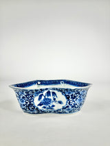 Antique Rectangular Shaped Cobalt Blue Dish