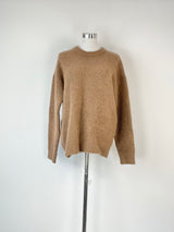 Ena Pelly Tan Mohair Blended Knit Sweater - AU10