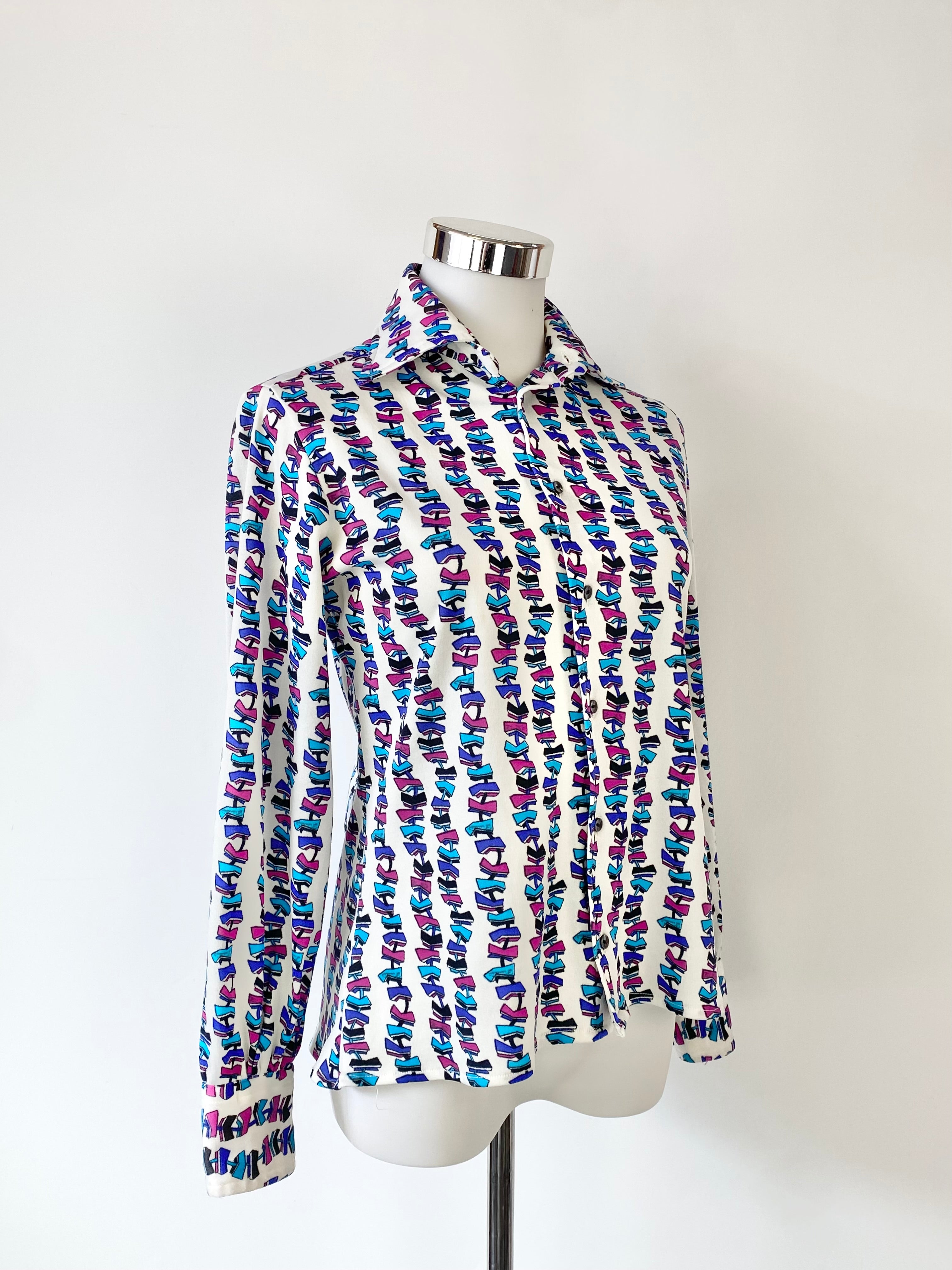Vintage 70s Emilio Pucci Patterned Shirt - AU8