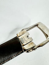 Monte Blanc Sleek Black Leather Belt