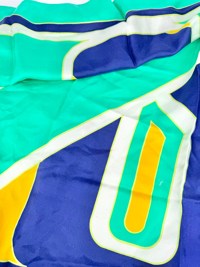 Pierre Cardin Emerald Green Silk Scarf
