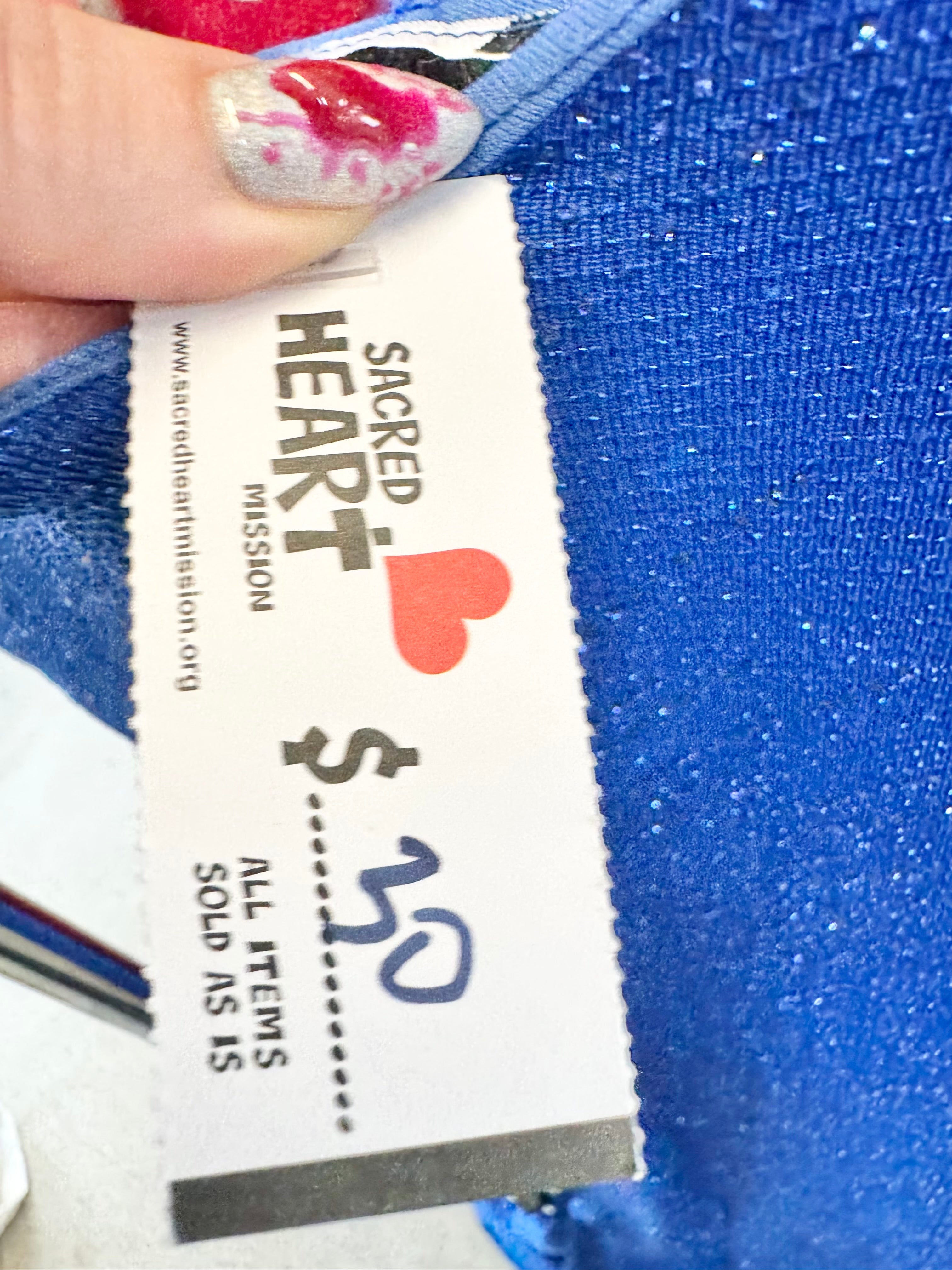 Syndicate Electric Blue Lurex Dress - AU10/12