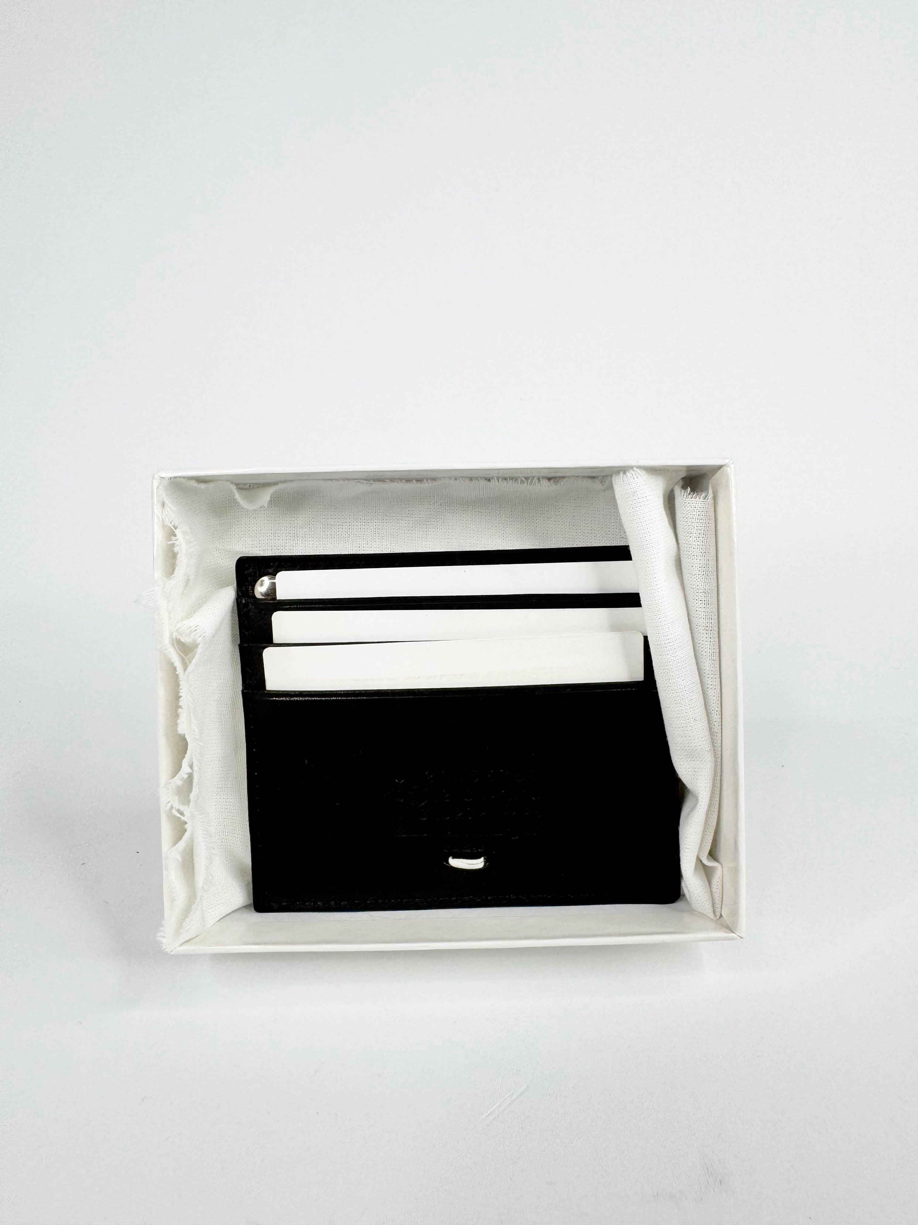 Maison Martin Margiela Black Leather Card Holder NWT
