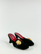 Mollini Black Suede Mules - EU38