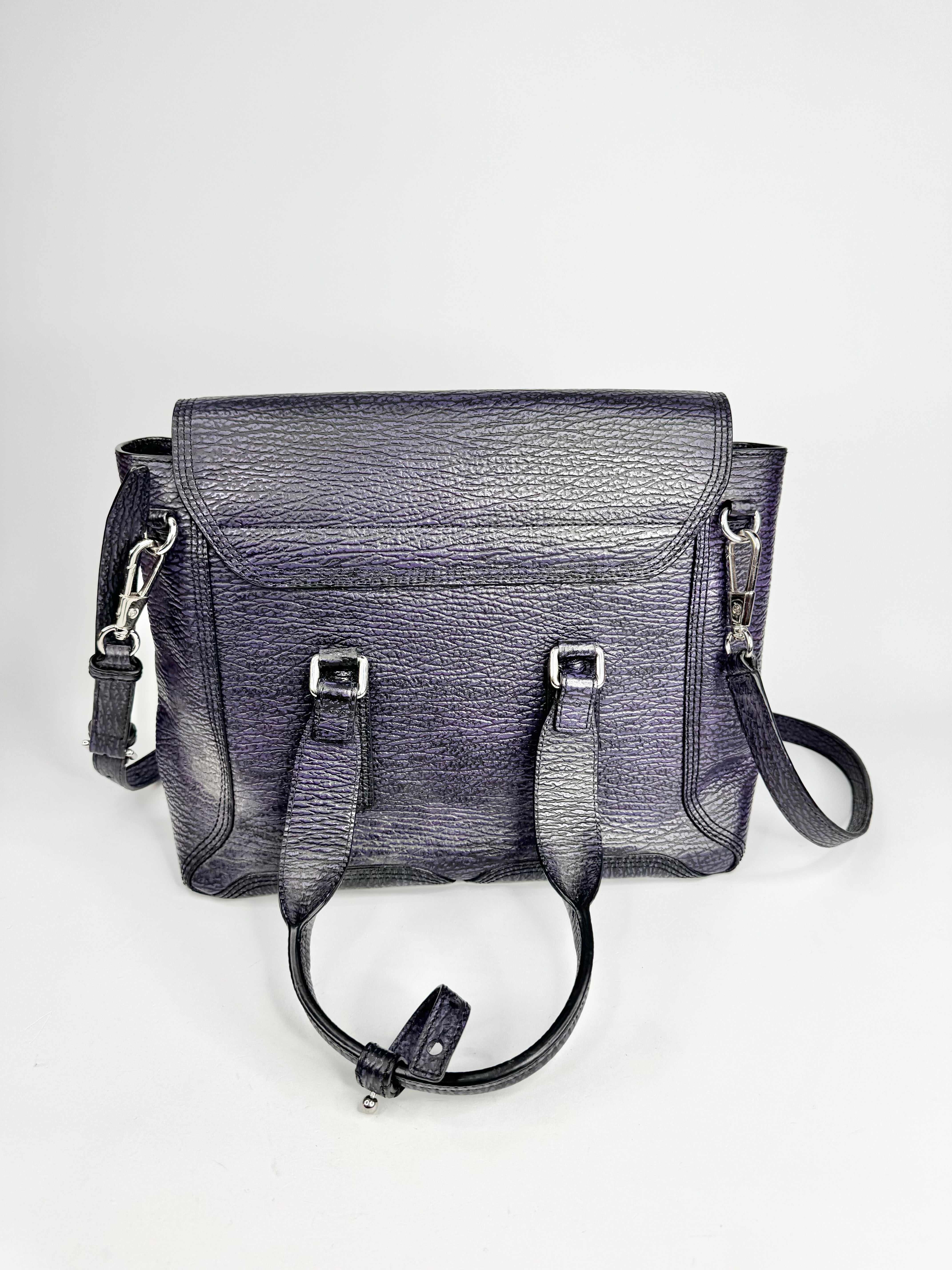 3.1 Phillip Lim African Violet Shark Embossed 'Pashli' Handbag