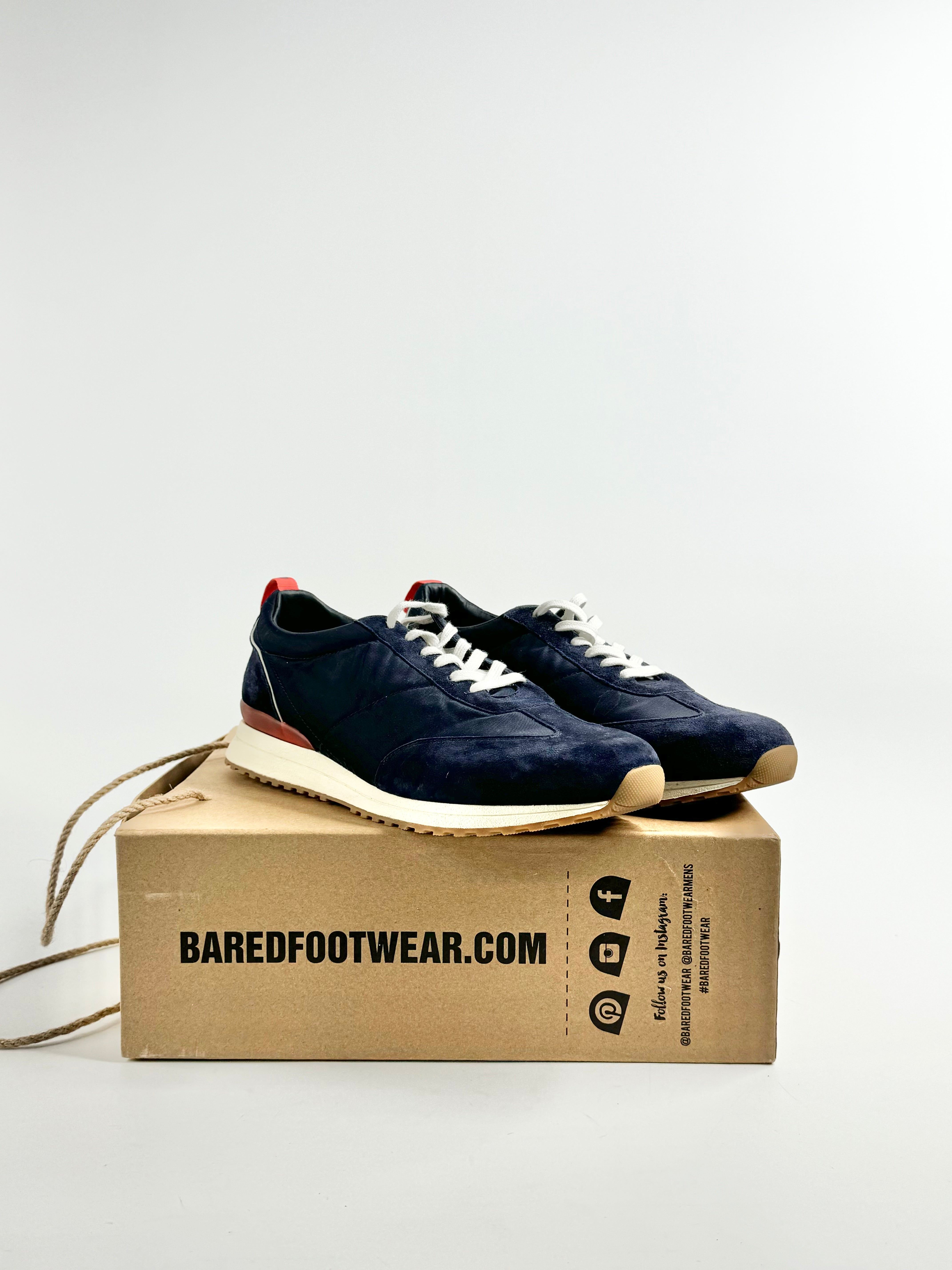 Bared 'Saker' Navy Mix Suede Sneakers - EU42