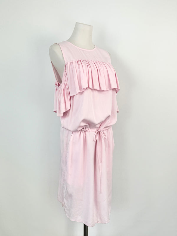 Coster Copenhagen Pastel Pink Ruffle Dress - AU8/10