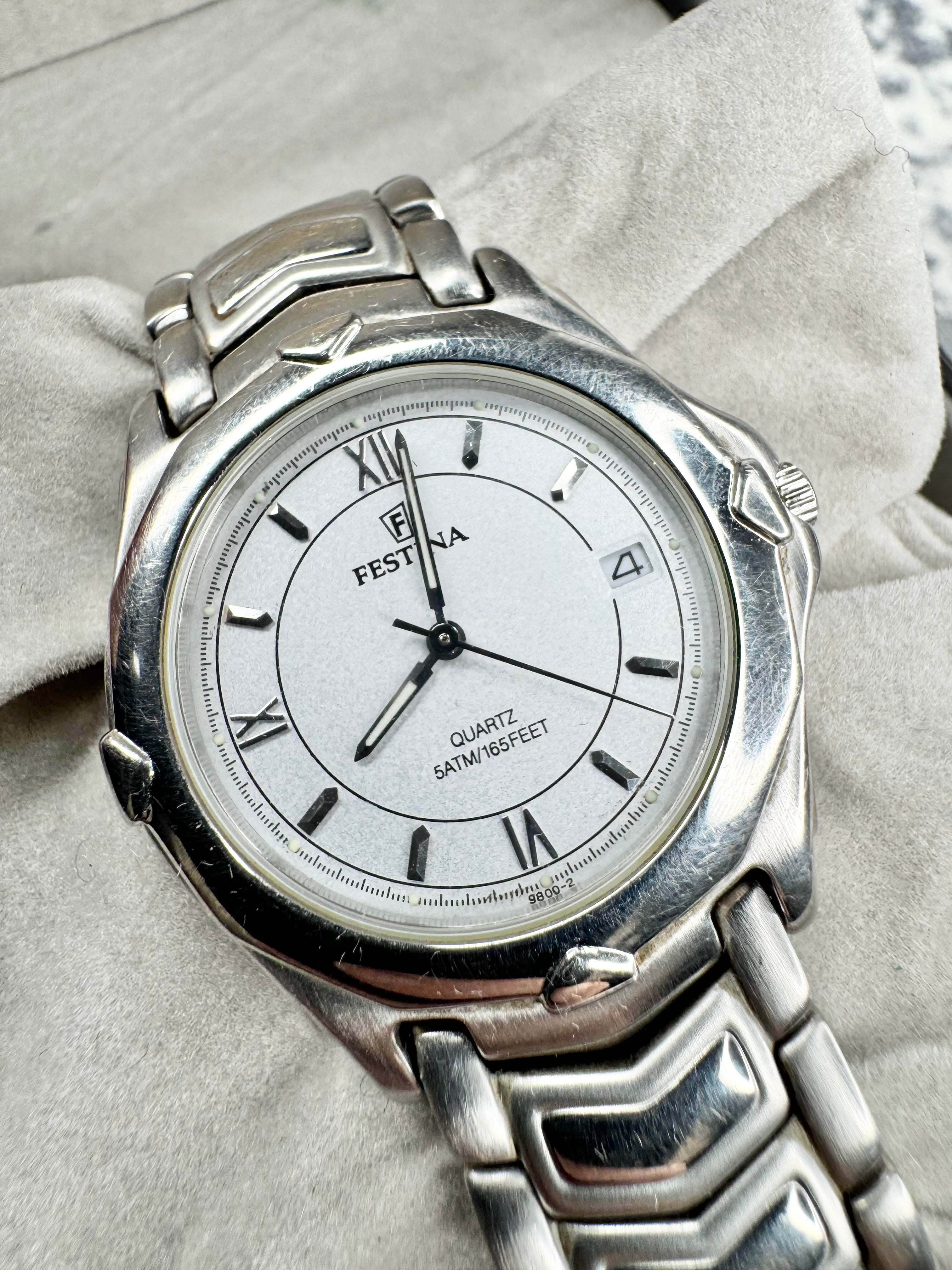 Festina Silvertoned Stainless Steel Watch