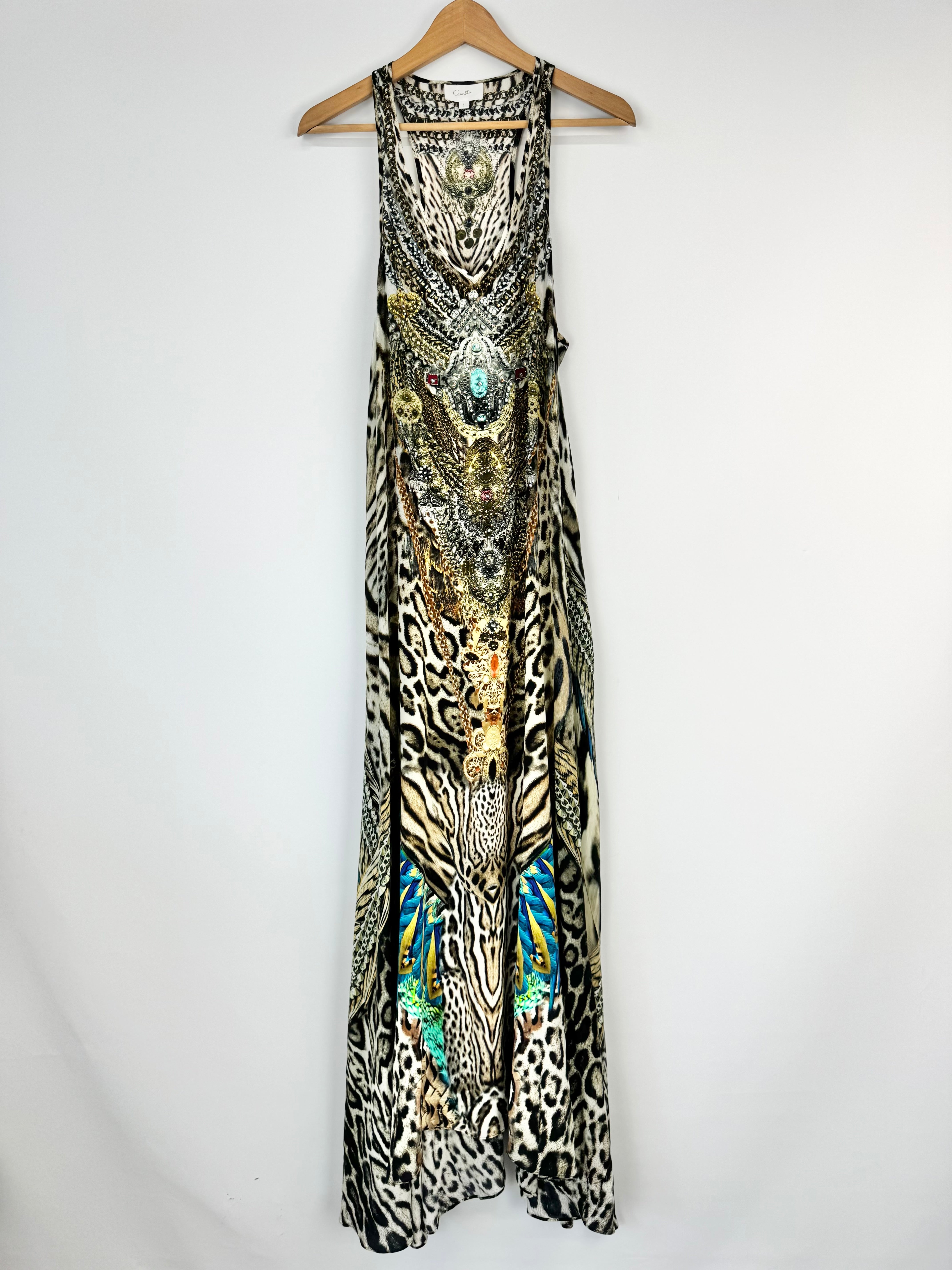 Camilla Maximalist Leopard Print Maxi Dress - AU8/10