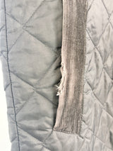 Lavenham Black Quilted & Corduroy Contrast Coat - AU10