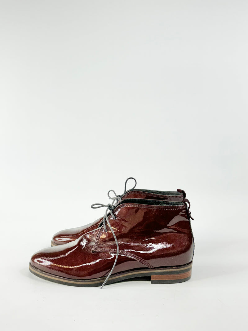 Bosari Burgundy Patent Lace UPS