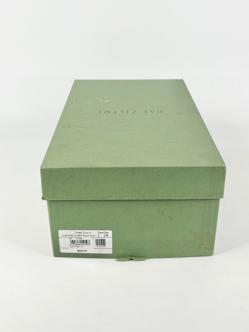 Pal Zileri Umber Suede Oxford-Tip Derby Shoes - EU43