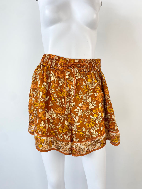 Zimmermann Botanical Pattern Silk Shorts - AU8