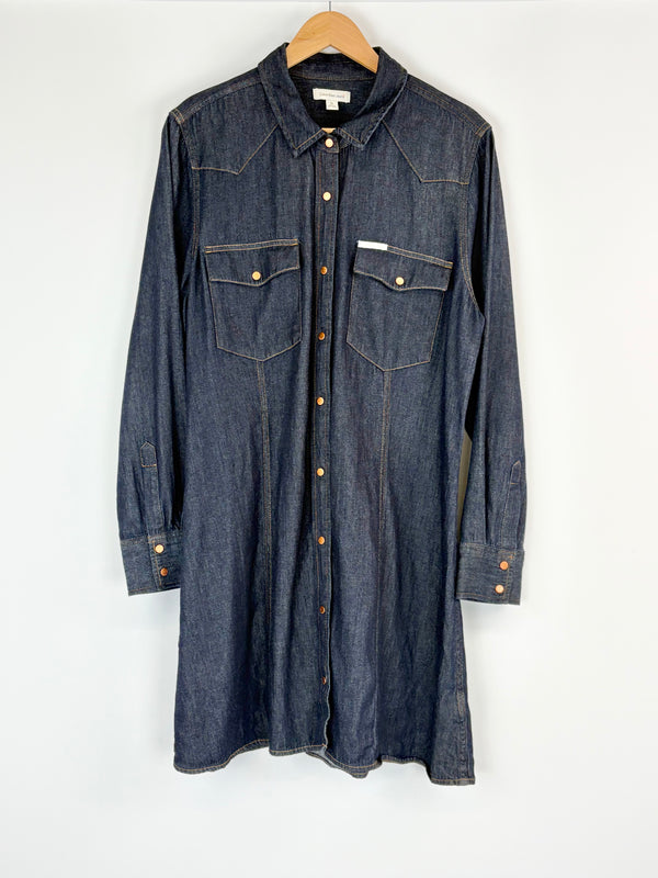 Calvin Klein Jeans Midnight-Blue Denim Coat - XL