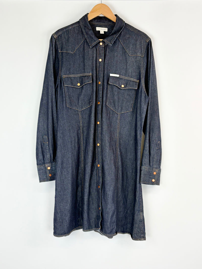 Calvin Klein Jeans Midnight-Blue Denim Coat - XL
