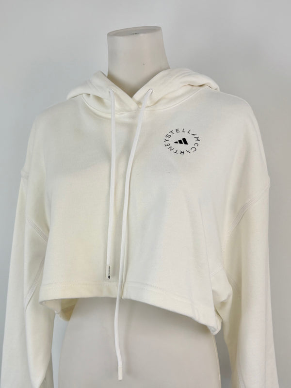 Adidas x Stella McCartney White Cropped Hoodie - AU8