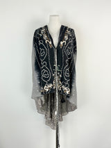 All Saints Spitalfields Black & Grey Jewel-Embellished 'Narnia' Dress - AU8