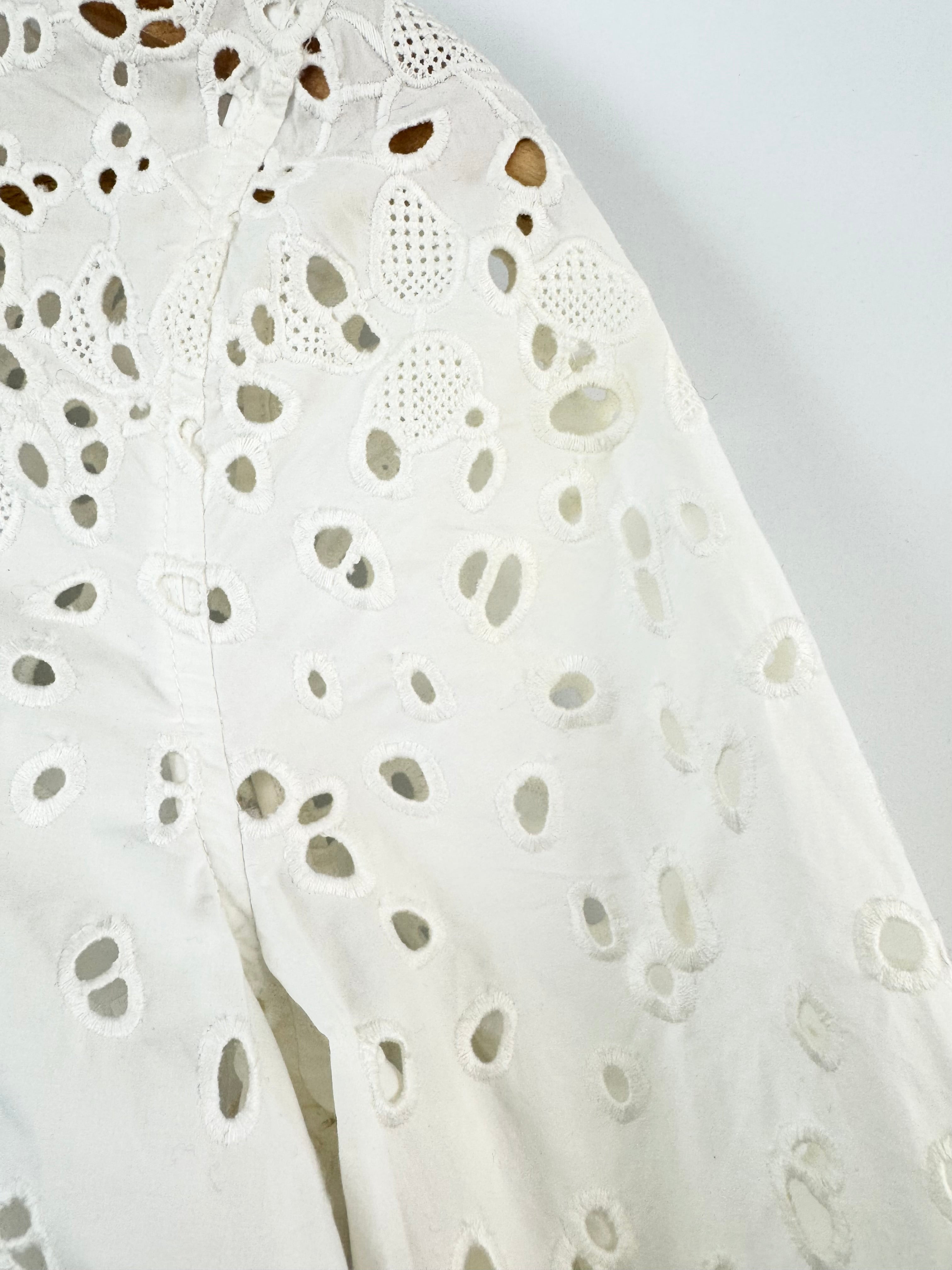 Proenza Schouler White Broderie Anglaise Blouse - AU8