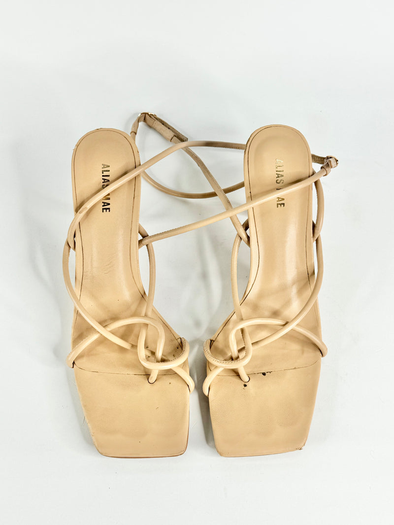 Alias Mae Square Tipped Beige Sandals - EU41