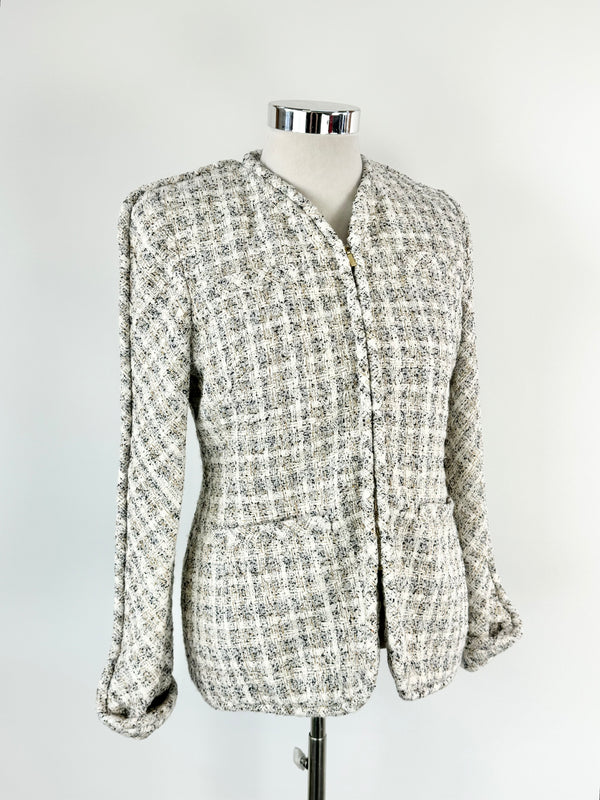 Camilla & Marc Ivory & Navy Tweed 'Franca' Jacket NWT - AU14