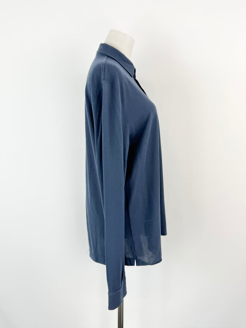 Zanone Blue Long Sleeve Top - M