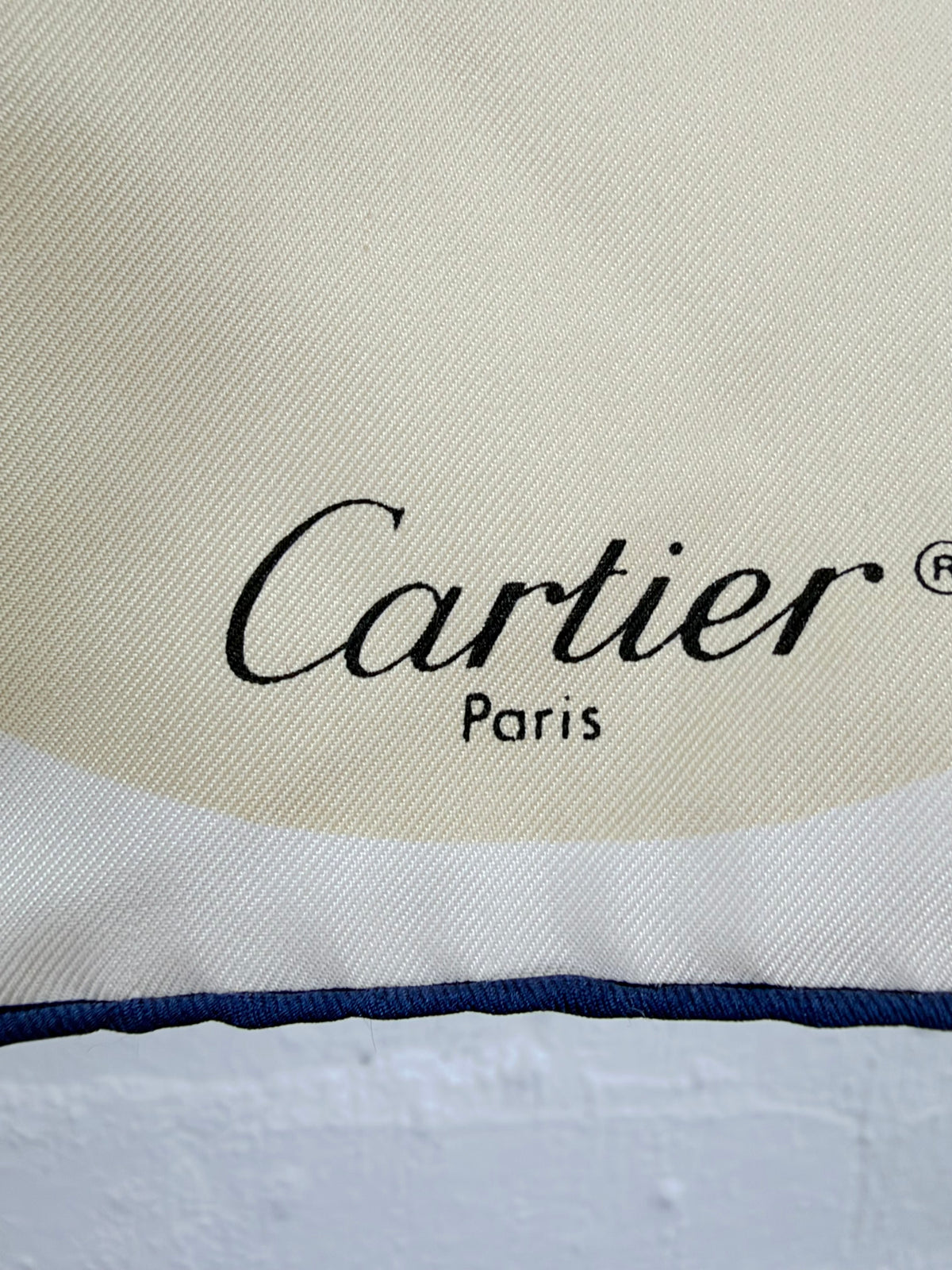 Cartier Panthere Saphir Hand-Rolled Silk Square Scarf
