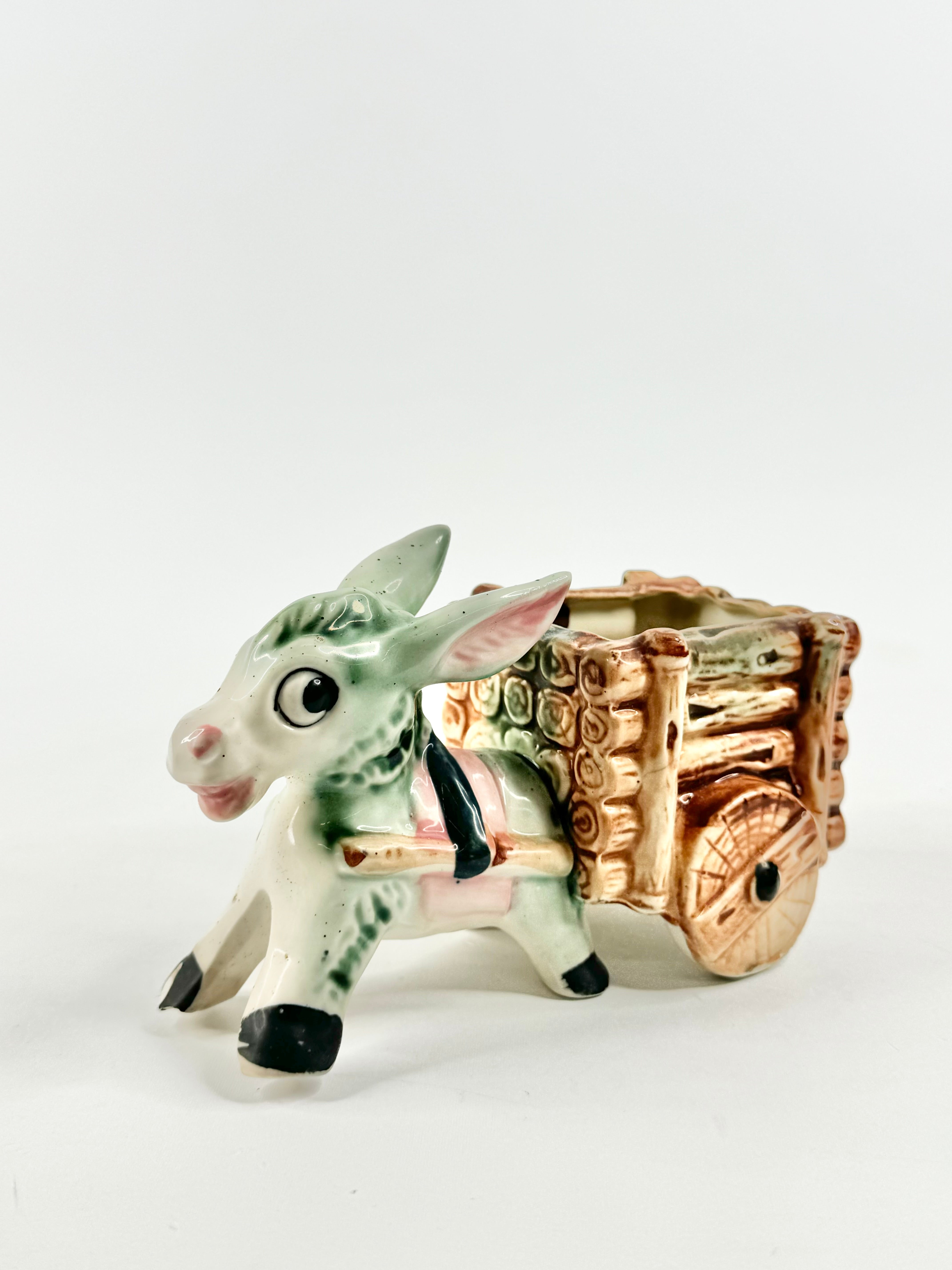 Mid Century Donkey & Cart