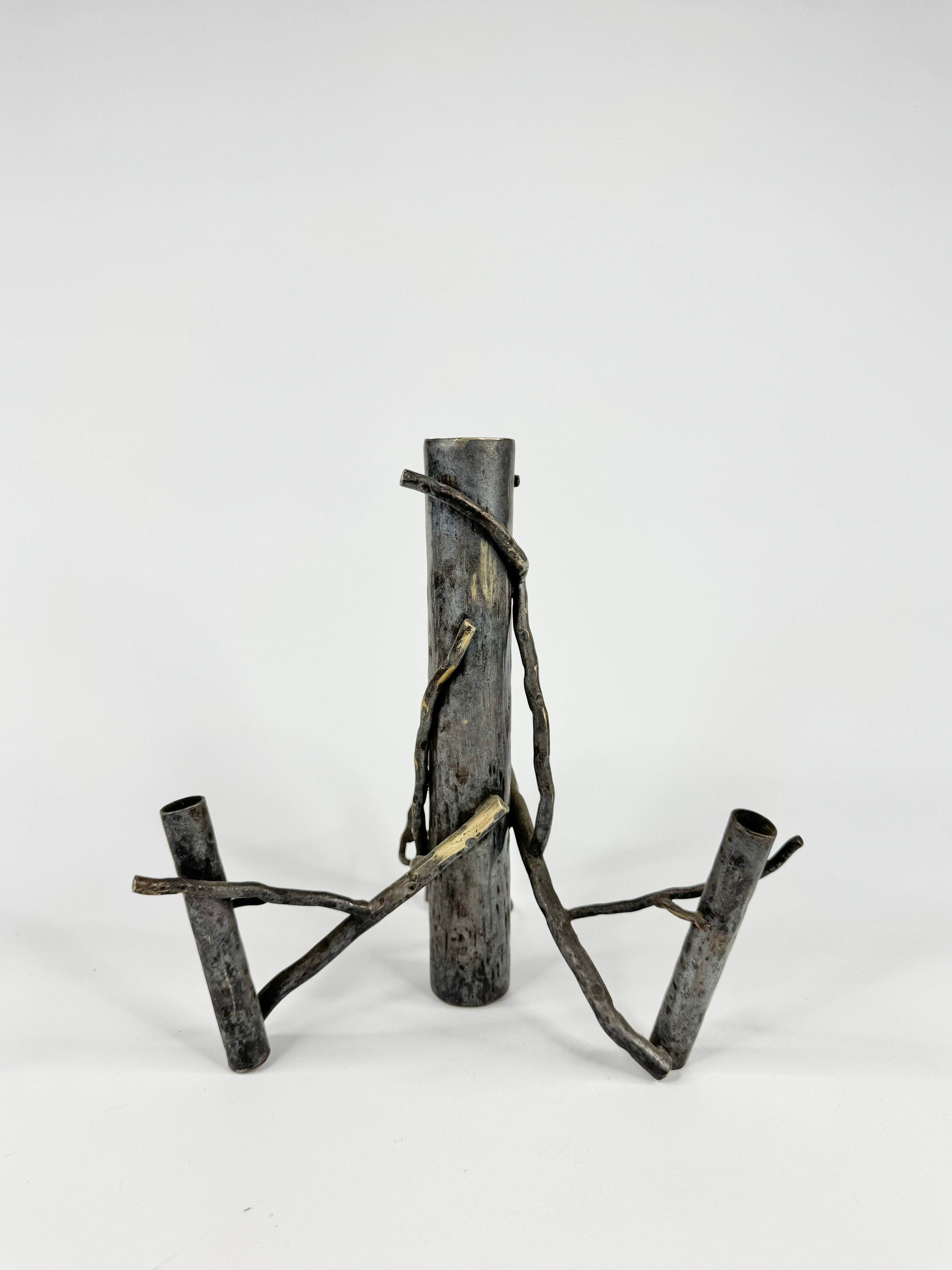 Abstract EPNS Candle Holder