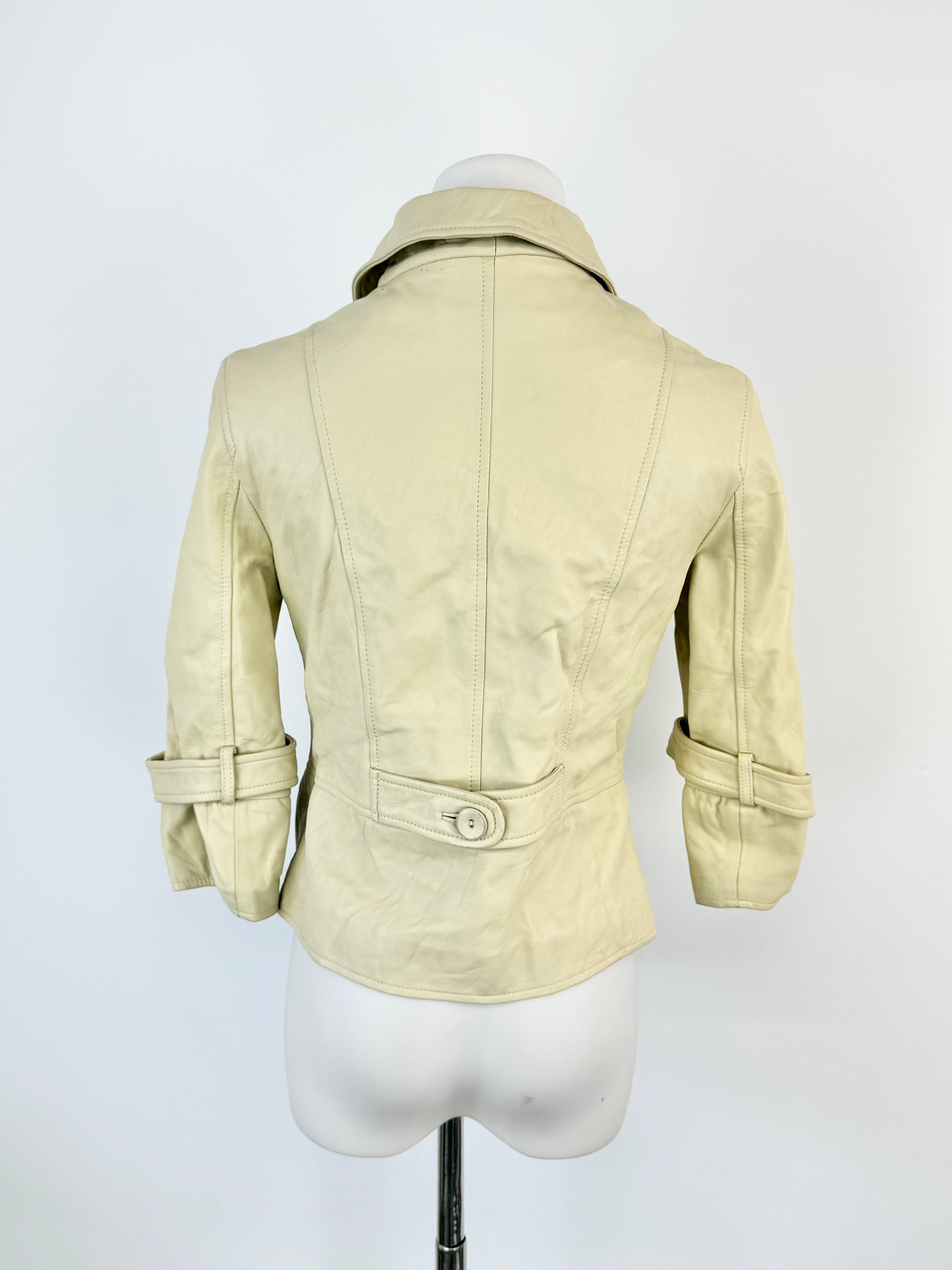 Husk Bisque Leather Jacket - AU6/8