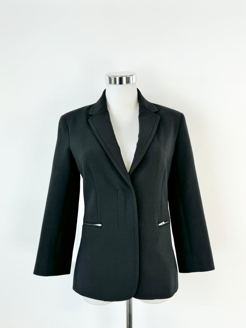 The Row Black Wool Blend Blazer - AU8/10