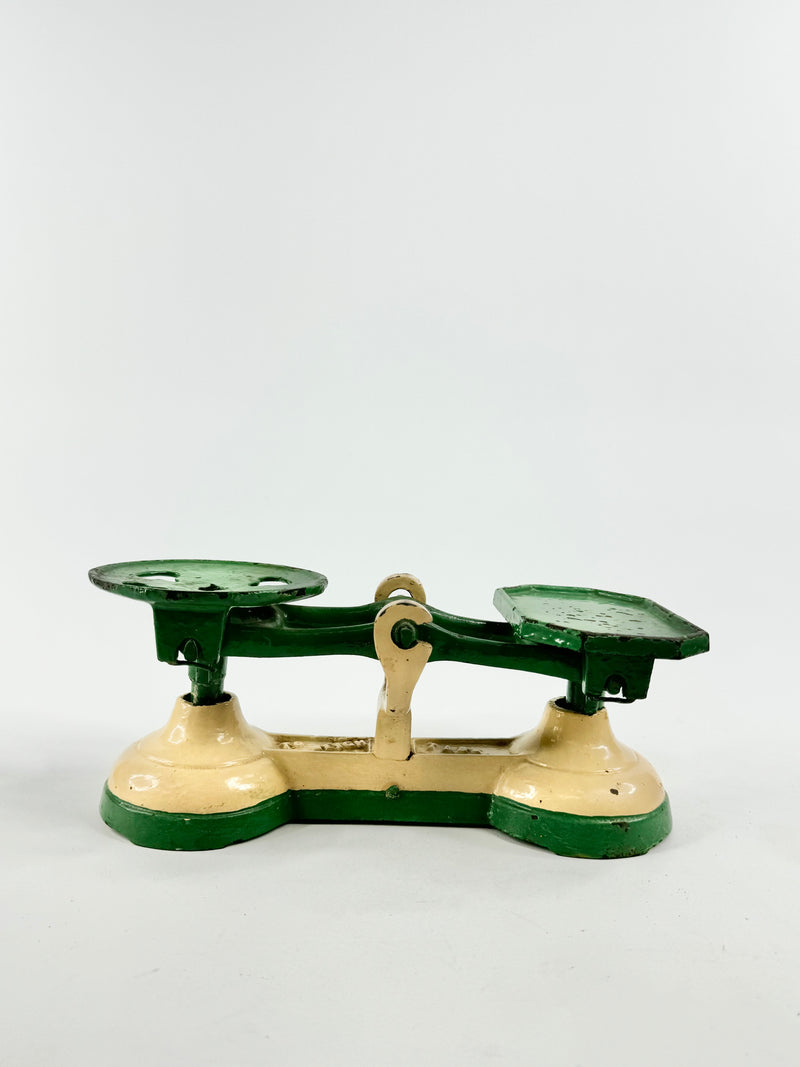 Vintage Cream & Green Rusty Scales