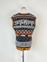 McQ Long Now Intarsia & Jacquard-Knit Cotton-Blend Vest - AU8